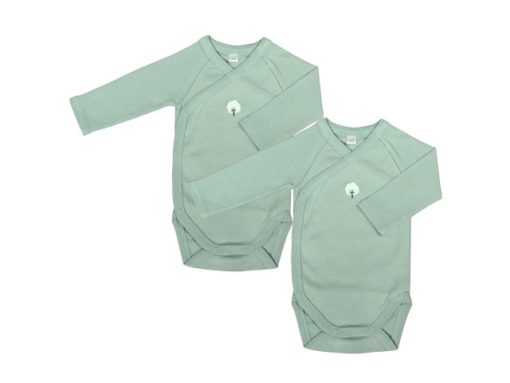 Lot de 2 Bodys coton bio Aqua