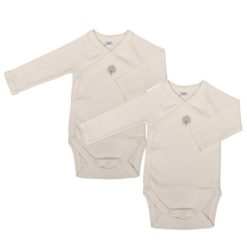 Lot de 2 Bodys coton bio Ecru