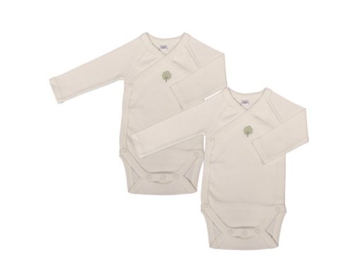 Lot de 2 Bodys coton bio Ecru