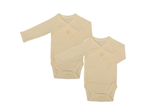 Lot de 2 Bodys coton bio Jaune