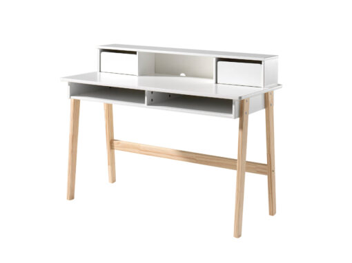 KIDDY BUREAU AVEC SURMEUBLE BLANC