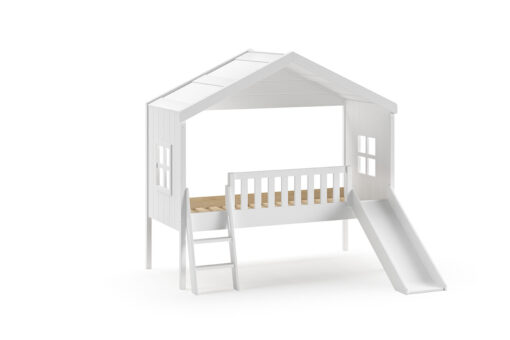 LIT CABANE TOBOGGAN HOUSEBED BLANC AVEC ECHELLE