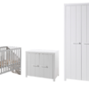 Chambre blanche pour bébé complète avec armoire 2 portes