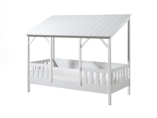 lit cabane HOUSEBED toit blanc et un lit gigogne pour cabane