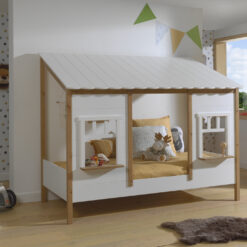 Ce lit cabane (90x200) en blanc de la collection HOUSEBED Bénéfices du lit cabane Montessori