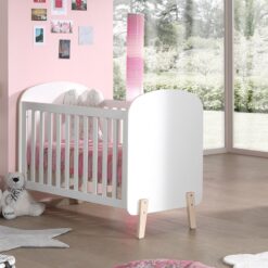 lit bébé Lit Bébé Kiddy 60x120Cm Blanc : Un havre de douceur pour votre petit ange