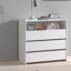 KIDDY COMMODE 3 TIROIRS BLANC 2