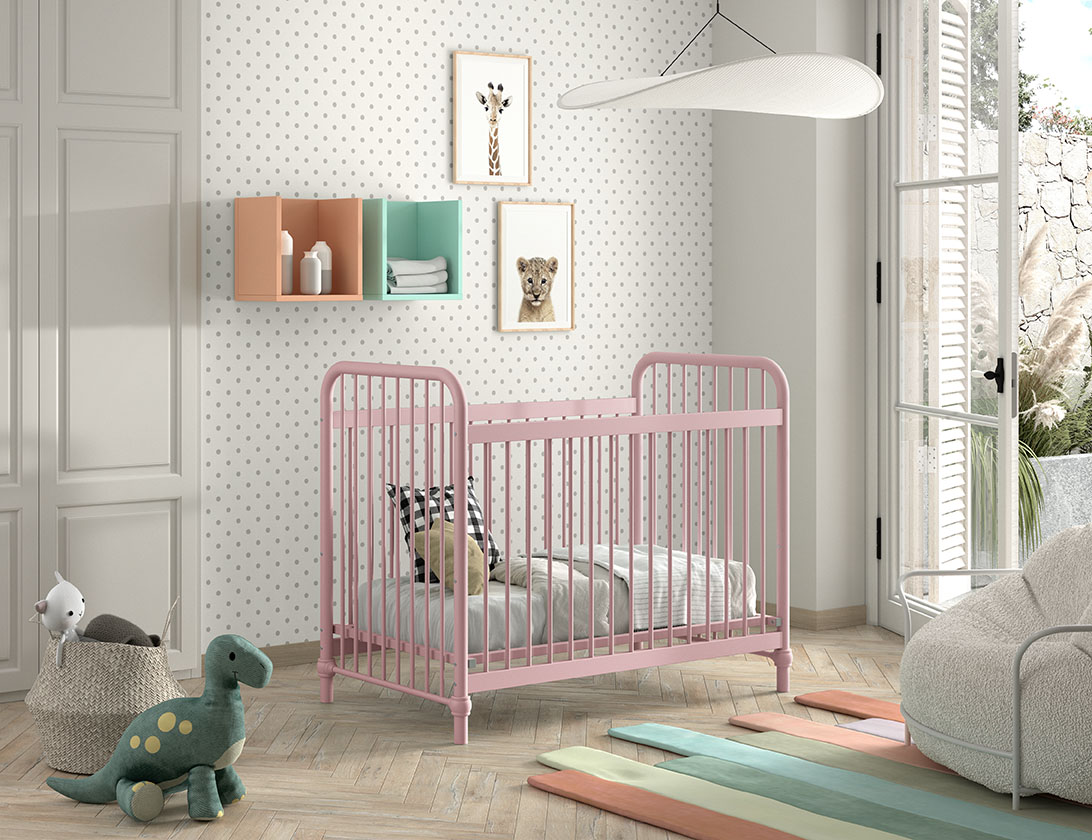 Lit Bébé BRONXX 60x120 : MISTY PINK