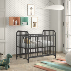 Lit Bébé BRONXX 60x120 : MAT NOIR