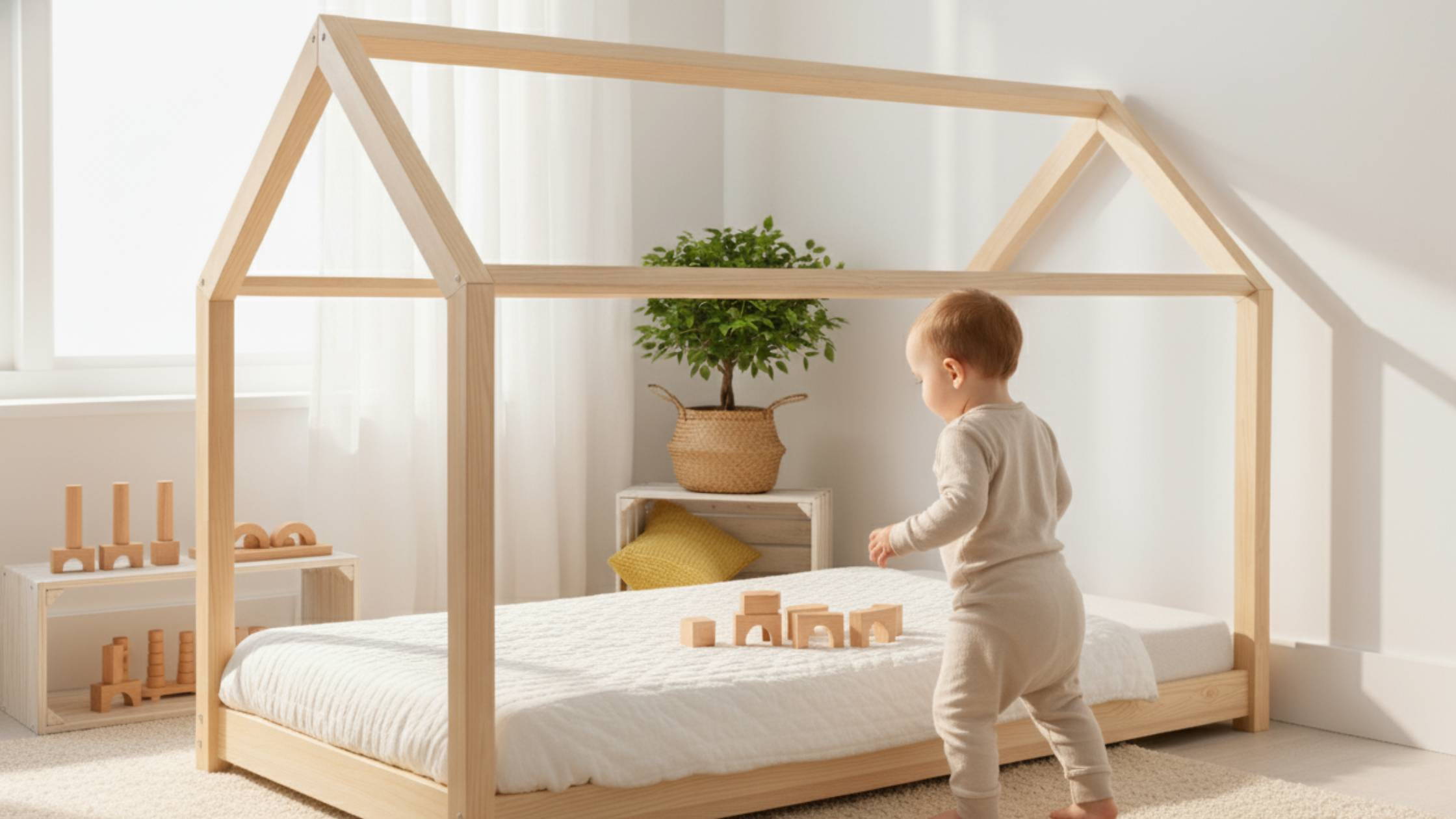 Lit Montessori : Guide Complet & Sélection 2025 9 lit cabane montessori bois naturel enfant 3 ans